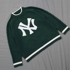 1983 - Áo Sweater New Era Knit NY Trắng Xanh Lá [HÀNG CHÍNH HÃNG]