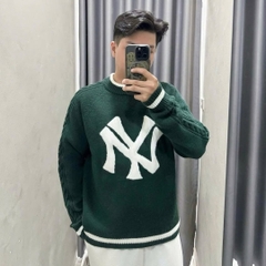 1983 - Áo Sweater New Era Knit NY Trắng Xanh Lá [HÀNG CHÍNH HÃNG]