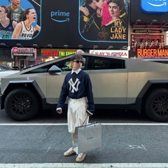 1982 - Áo Sweater New Era Knit NY Trắng Xanh Navy [HÀNG CHÍNH HÃNG]