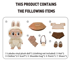 1148 - Gấu Bông Art Toy Labubu Dress Be Latte POP MART - Size 38cm - Code 6941848280091 [HÀNG CHÍNH HÃNG]