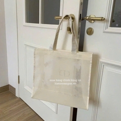 2743 - Túi Tote Dior Butterfly Gift Trắng Kem (Gift Hãng Tặng Khách) [HÀNG CHÍNH HÃNG]