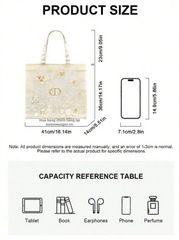2743 - Túi Tote Dior Butterfly Gift Trắng Kem (Gift Hãng Tặng Khách) [HÀNG CHÍNH HÃNG]