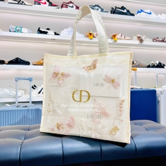 2743 - Túi Tote Dior Butterfly Gift Trắng Kem (Gift Hãng Tặng Khách) [HÀNG CHÍNH HÃNG]