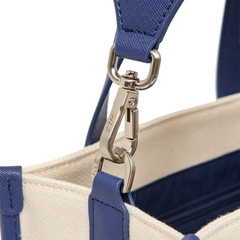 443 -  Túi MLB Canvas Basic Big Logo Small Tote Bag - Cream Blue - Code 3AORS062N-43CRS [HÀNG CHÍNH HÃNG]