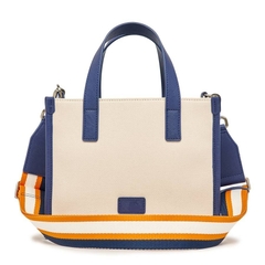 443 -  Túi MLB Canvas Basic Big Logo Small Tote Bag - Cream Blue - Code 3AORS062N-43CRS [HÀNG CHÍNH HÃNG]