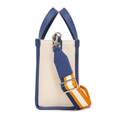 443 -  Túi MLB Canvas Basic Big Logo Small Tote Bag - Cream Blue - Code 3AORS062N-43CRS [HÀNG CHÍNH HÃNG]