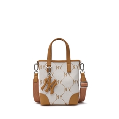 617 -  Túi MLB Diamond Monogram Jacquard Mini Cross Bag New York Yankees White/ brown - Code 3ACRS054N-50CRS [HÀNG CHÍNH HÃNG]