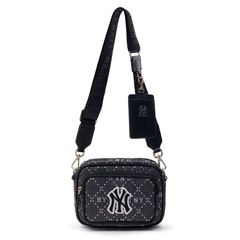 463 -  Túi Đeo Chéo MLB NY Monogram JQD - Đen Xám - Code 7ACRMD73N-50BKS [HÀNG CHÍNH HÃNG]