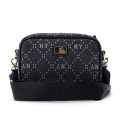 463 -  Túi Đeo Chéo MLB NY Monogram JQD - Đen Xám - Code 7ACRMD73N-50BKS [HÀNG CHÍNH HÃNG]