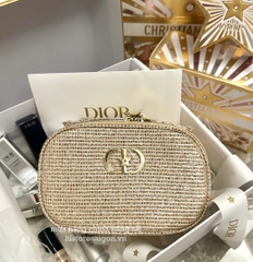 2135 - Túi Dior Crystal Gold Woven Gift - Dior Beauty Xmas Gift (Gift Hãng Tặng Khách) [HÀNG CHÍNH HÃNG]