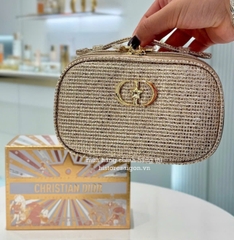 2135 - Túi Dior Crystal Gold Woven Gift - Dior Beauty Xmas Gift (Gift Hãng Tặng Khách) [HÀNG CHÍNH HÃNG]