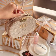 2135 - Túi Dior Crystal Gold Woven Gift - Dior Beauty Xmas Gift (Gift Hãng Tặng Khách) [HÀNG CHÍNH HÃNG]