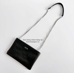 2765 - Túi Dior Hobo Clutch Leather Gift Đen - Túi Dior Da (Gift Hãng Tặng Khách) [HÀNG CHÍNH HÃNG]