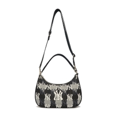 1160 - Túi Kẹp Nách MLB Argyle Monogram Strap Hobo Bag New York Yankees Đen 3ABQS072N-50BKS [HÀNG CHÍNH HÃNG]