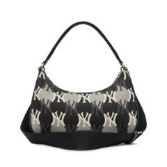 1160 - Túi Kẹp Nách MLB Argyle Monogram Strap Hobo Bag New York Yankees Đen 3ABQS072N-50BKS [HÀNG CHÍNH HÃNG]