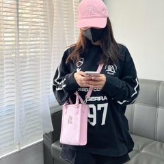 488 -  Túi MLB NY Monogram - Phonebag Dọc - Hồng Pinky - Code 7ACRMD34N 50PKL [HÀNG CHÍNH HÃNG]