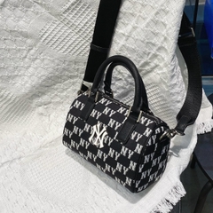 502 -  Túi MLB Classic Monogram Jacquard Boston Bag New York Yankees Black Monogram - Đen - Code 3ABWS013N-50BKS [HÀNG CHÍNH HÃNG]