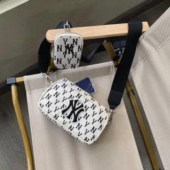 613 -  Túi MLB Korea Monogram Mini Cross Bag New York Yankees D.Cream - 3ACRS012N-50CRD [HÀNG CHÍNH HÃNG]