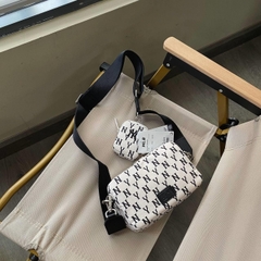 613 -  Túi MLB Korea Monogram Mini Cross Bag New York Yankees D.Cream - 3ACRS012N-50CRD [HÀNG CHÍNH HÃNG]