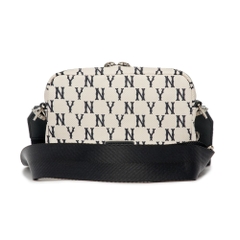 613 -  Túi MLB Korea Monogram Mini Cross Bag New York Yankees D.Cream - 3ACRS012N-50CRD [HÀNG CHÍNH HÃNG]