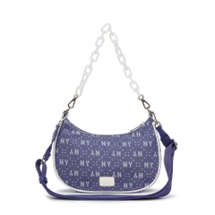 891 -  Túi MLB Diamond Monogram Denim Jacquard Hobo Bag New York Yankees D.Navy - Code 3ABQS023N-50NYD [HÀNG CHÍNH HÃNG]