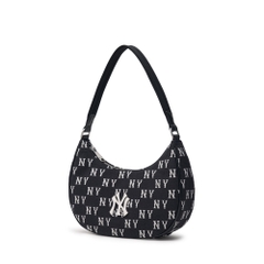 888 -  Túi MLB Monogram Jacquard Hobo Bag New York Yankees - Black - Kẹp nách - Code 3ABQS014N-50BKS [HÀNG CHÍNH HÃNG]