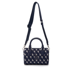 501 -  Túi MLB Korea Monogram Jacquard Boston Bag LA Dodgers D.Navy - Xanh Navy Monogram - Code 3ABWS013N-07NYD [HÀNG CHÍNH HÃNG]