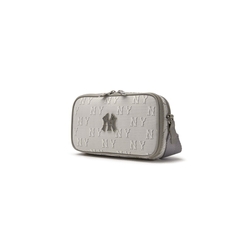 1217 - Túi MLB Monogram Jacquard Mini Cross Bag New York Yankees Light Charcoal Grey - Code 3ACRS014N-50CGL [HÀNG CHÍNH HÃNG]