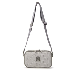 1217 - Túi MLB Monogram Jacquard Mini Cross Bag New York Yankees Light Charcoal Grey - Code 3ACRS014N-50CGL [HÀNG CHÍNH HÃNG]