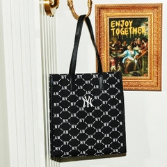 744 -  Túi MLB Tote Mono Diamond Jackquard NY Black - Đen - Code 3AORM012N 50BKS [HÀNG CHÍNH HÃNG]