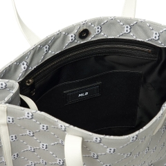 742 -  Túi MLB Tote Mono Diamond Jackquard Big B Grey - Xám Trắng - Code 3AORM012N 43GRS [HÀNG CHÍNH HÃNG]