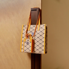 743 -  Túi MLB Tote Mono Diamond Jackquard NY Beige - Be - Code 3AORM012N 50BGS [HÀNG CHÍNH HÃNG]
