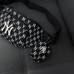 895 -  Túi MLB Monogram Hip Sack New York Yankees - Black - Túi Bao Tử - Code 3AHSM012N-50BKS [HÀNG CHÍNH HÃNG]