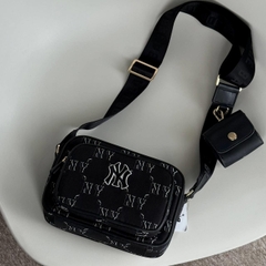 1696 - Túi MLB Monogram JQD New York Yankees Black 7ACRMDH5N-50BKS [HÀNG CHÍNH HÃNG]