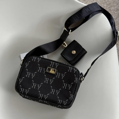 1696 - Túi MLB Monogram JQD New York Yankees Black 7ACRMDH5N-50BKS [HÀNG CHÍNH HÃNG]