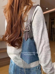 2066 - Túi Prada Gift Denim Shoulder Bag (Gift Hãng Tặng Khách) [HÀNG CHÍNH HÃNG]