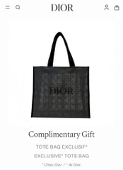 2063 - Túi Tote Dior Đen Gift (Gift Hãng Tặng Khách) [HÀNG CHÍNH HÃNG]
