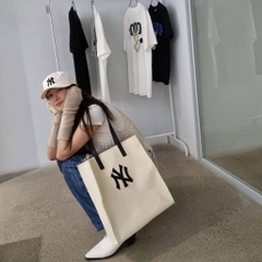 1103 -  Túi MLB Tote Canvas New York Yankees Cream - Code 3AORM022N 50CRS [HÀNG CHÍNH HÃNG]