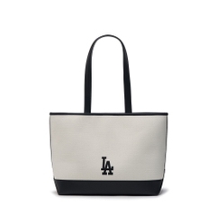 1143 - Túi MLB Varsity Jacquard Shopper Bag LA Dodgers Cream 3AORL104N 07CRM [HÀNG CHÍNH HÃNG]