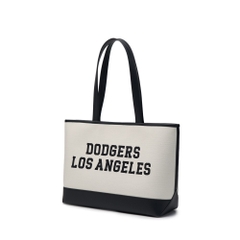 1143 - Túi MLB Varsity Jacquard Shopper Bag LA Dodgers Cream 3AORL104N 07CRM [HÀNG CHÍNH HÃNG]