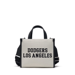1135 - Túi MLB Korea Varsity Jacquard Tote Bag LA Dodgers Cream - Code 3AORS024N 07CRM [HÀNG CHÍNH HÃNG]