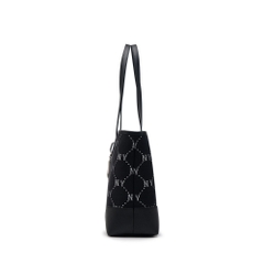 1102 -  Túi MLB Tote Diamond Monogram Jacquard New York Yankees ''Black'' - Code 3AORL014N 50BKS [HÀNG CHÍNH HÃNG]