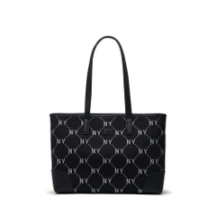 1102 -  Túi MLB Tote Diamond Monogram Jacquard New York Yankees ''Black'' - Code 3AORL014N 50BKS [HÀNG CHÍNH HÃNG]
