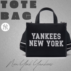 1134 - Túi MLB Korea Varsity Jacquard Tote Bag New York Yankees Black - Code 3AORS024N 50BKS [HÀNG CHÍNH HÃNG]