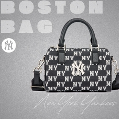 502 -  Túi MLB Classic Monogram Jacquard Boston Bag New York Yankees Black Monogram - Đen - Code 3ABWS013N-50BKS [HÀNG CHÍNH HÃNG]