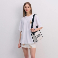 1135 - Túi MLB Korea Varsity Jacquard Tote Bag LA Dodgers Cream - Code 3AORS024N 07CRM [HÀNG CHÍNH HÃNG]