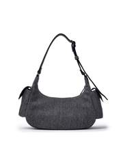 1221 - Túi MLB Basic Mega Logo Denim Cargo Bag New York Yankees Black 3ABQM034N-50BKS [HÀNG CHÍNH HÃNG]