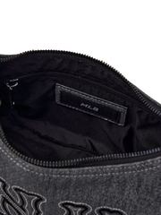 1221 - Túi MLB Basic Mega Logo Denim Cargo Bag New York Yankees Black 3ABQM034N-50BKS [HÀNG CHÍNH HÃNG]