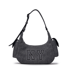 1221 - Túi MLB Basic Mega Logo Denim Cargo Bag New York Yankees Black 3ABQM034N-50BKS [HÀNG CHÍNH HÃNG]