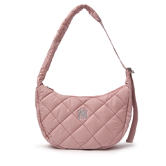 1159 - Túi Kẹp Nách MLB Korea Curve Padded Hobo Bag New York Yankees Pink 3ABQL064N-50PKM Hồng [HÀNG CHÍNH HÃNG]